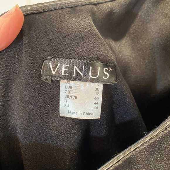 VENUS One Shoulder Wide Leg Black Jumpsuit - Size 6 - Picture 16 of 16